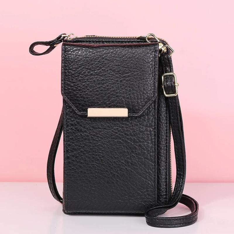 Multi-function Pu Lychee Pattern Ladies Shoulder Bag