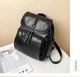 Soft Leather Ladies Backpack Shoulder Bag Large Capacity Travel School Bag