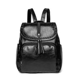 Soft Leather Ladies Backpack Shoulder Bag Large Capacity Travel School Bag