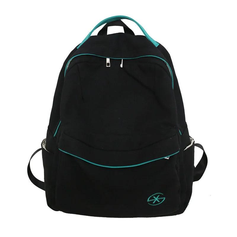Female Canvas Backpack Casual School Backpack Notebook Harajuku Backpacks