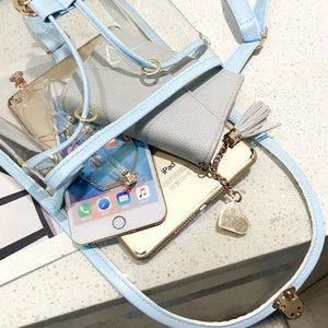 Transparent Backpack Crystal Bag Outdoor PVC Travel Jelly Small Backpack