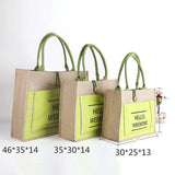 Women Linen Tote Large Capacity Casual Shoulder Bag