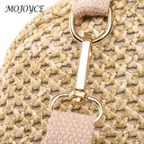 Straw Tassel Splicing Backpack for Travel