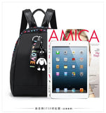 Ribbon Ladies Backpack Bear Cartoon Nylon Waterproof Casual Travel Knapsack