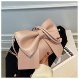 Textured Shoulder Underarm Bag Messenger Bag Ladies Niche Bow Hand Carry Small B