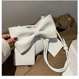Textured Shoulder Underarm Bag Messenger Bag Ladies Niche Bow Hand Carry Small B