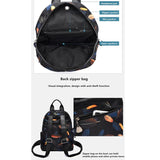 Women Backpack Girls School Bags Waterproof Feather Butterfly Travel