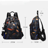 Women Backpack Girls School Bags Waterproof Feather Butterfly Travel