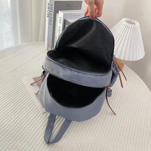 Student Canvas Backpack Lady Large Capacity Rucksack Multi-pocket Shoulder Bags