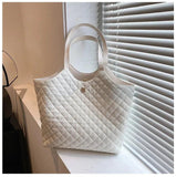 Quilted Padding Women's Shoulder Bag Crossbody Large Flap Handbag