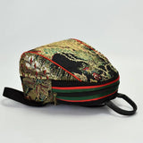 Retro National Peacock Embroidery Canvas Backpack Girls Mini Bag