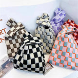 Checkerboard Women's Bag Plaid Houndstooth Handbag Casual Tote Bag