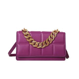 Plaid Quilted Shoulder Bag Chain Crossbody Handbag