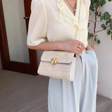 Daisy Flower Pattern Beach Messenger Bag