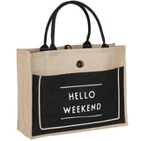 Large Capacity Linen Handbag for Women