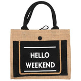 Large Capacity Linen Shoulder Bag for Women