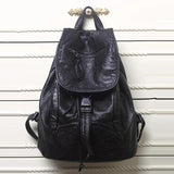 Stylish Washed Leather Women Backpacks Casual Shoulders Bag