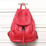 Stylish Washed Leather Women Backpacks Casual Shoulders Bag
