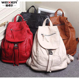 Stylish Washed Leather Women Backpacks Casual Shoulders Bag