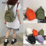Retro Canvas Women Travel Shoulder Knapsacks Student Solid Large Capacity Rucksa