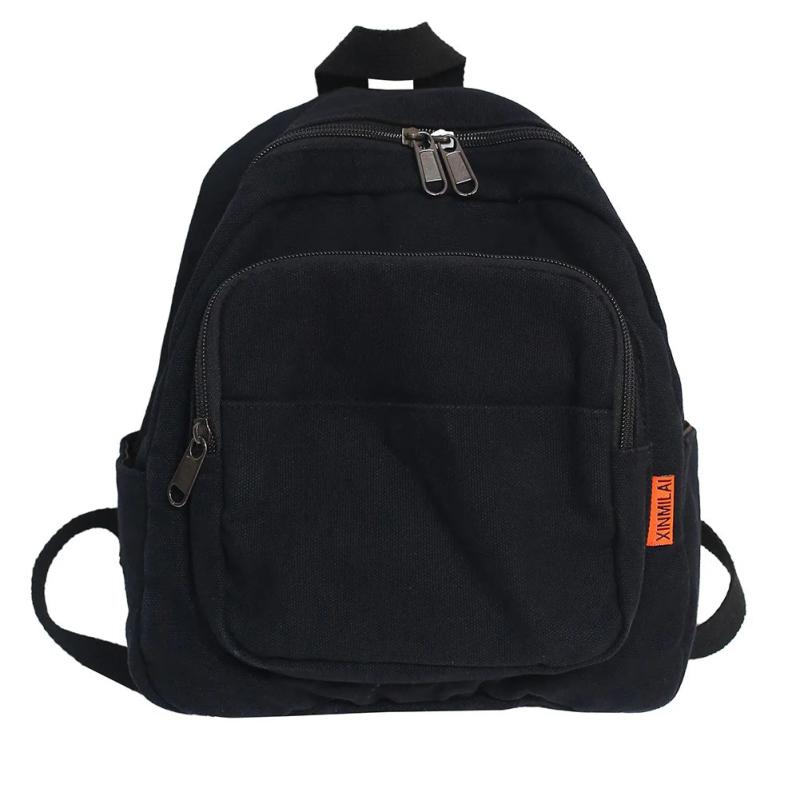 Retro Canvas Women Travel Shoulder Knapsacks Student Solid Large Capacity Rucksa