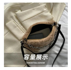 Women's Chain Crossbody Bag Flap Handbag