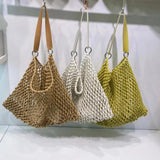 Cotton Handbags Ladies Net Hollow Out Tote Bag