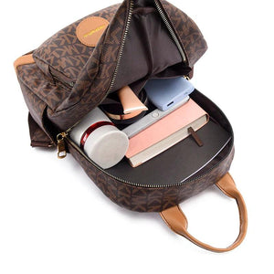 Women's Vintage Print Backpack Large Capacity Anti Theft School Bag