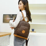 Women's Vintage Print Backpack Large Capacity Anti Theft School Bag