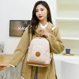 Women's Vintage Print Backpack Large Capacity Anti Theft School Bag