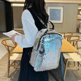 Sequins Women Backpacks Glitter Ladies Schoolbag Large Capacity Female Travel Ba