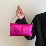 Women's Evening Shoulder Bag Leather Clutch Purse Wedding Party Envelope Handbag