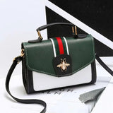 Women Contrast Handbag Female Classic Crossbody Bag Flap Bag Leather Shoulder Me