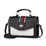 Women Contrast Handbag Female Classic Crossbody Bag Flap Bag Leather Shoulder Me
