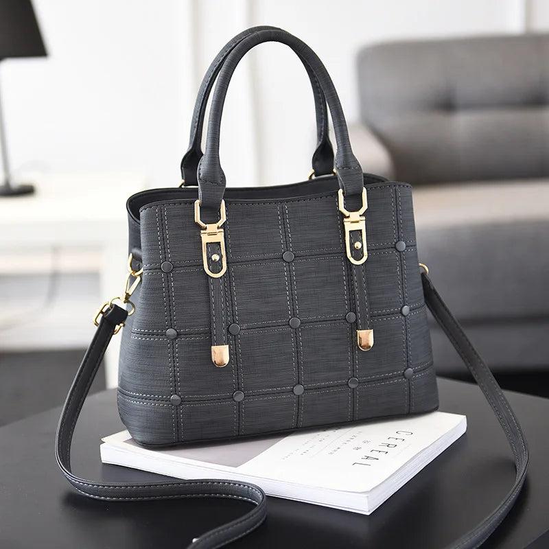 Middle-Aged Women's Shoulder Bag PU Leather Mother Bag
