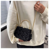 Metal Chain Small Tote Bag Women's Handbag