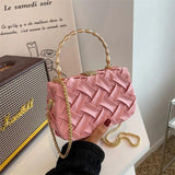 Metal Chain Small Tote Bag Women's Handbag