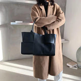 Textured Large Capacity Weaving Shoulder Bag Handbag Tot Bag