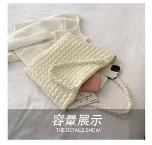 Cotton Women's Shoulder Bag Crossbody Bag Large Flap Handbag