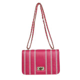 Stripe Printed Women's Shoulder Bag Chain Crossbody Bag