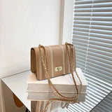 Stripe Printed Women's Shoulder Bag Chain Crossbody Bag