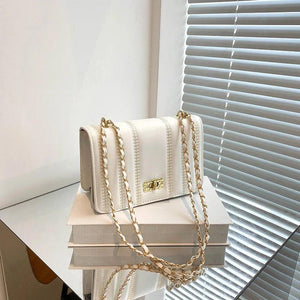 Stripe Printed Women's Shoulder Bag Chain Crossbody Bag