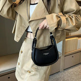 Chain Strap Shoulder Bag Pu Leather Crossbody