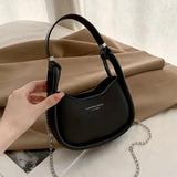 Chain Strap Shoulder Bag Pu Leather Crossbody