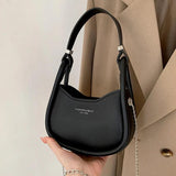 Chain Strap Shoulder Bag Pu Leather Crossbody