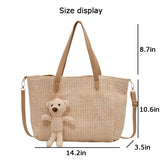 Straw Woven Large Tote Bag Beach Shoulder Bag