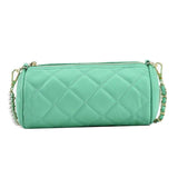 Cylindrical Cowhide Shoulder Bag for Women