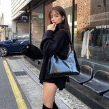 Patent Leather Women Handbag PU Leather Underarm Shoulder Bag