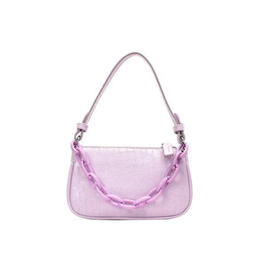 Female Acrylic Chain Shoulder Bag Underarm Handbag
