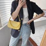 Female Acrylic Chain Shoulder Bag Underarm Handbag